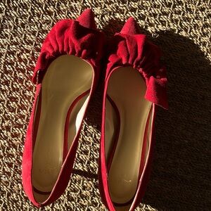 Butter Vero Cuoio red suede pumps kitten heel size 9